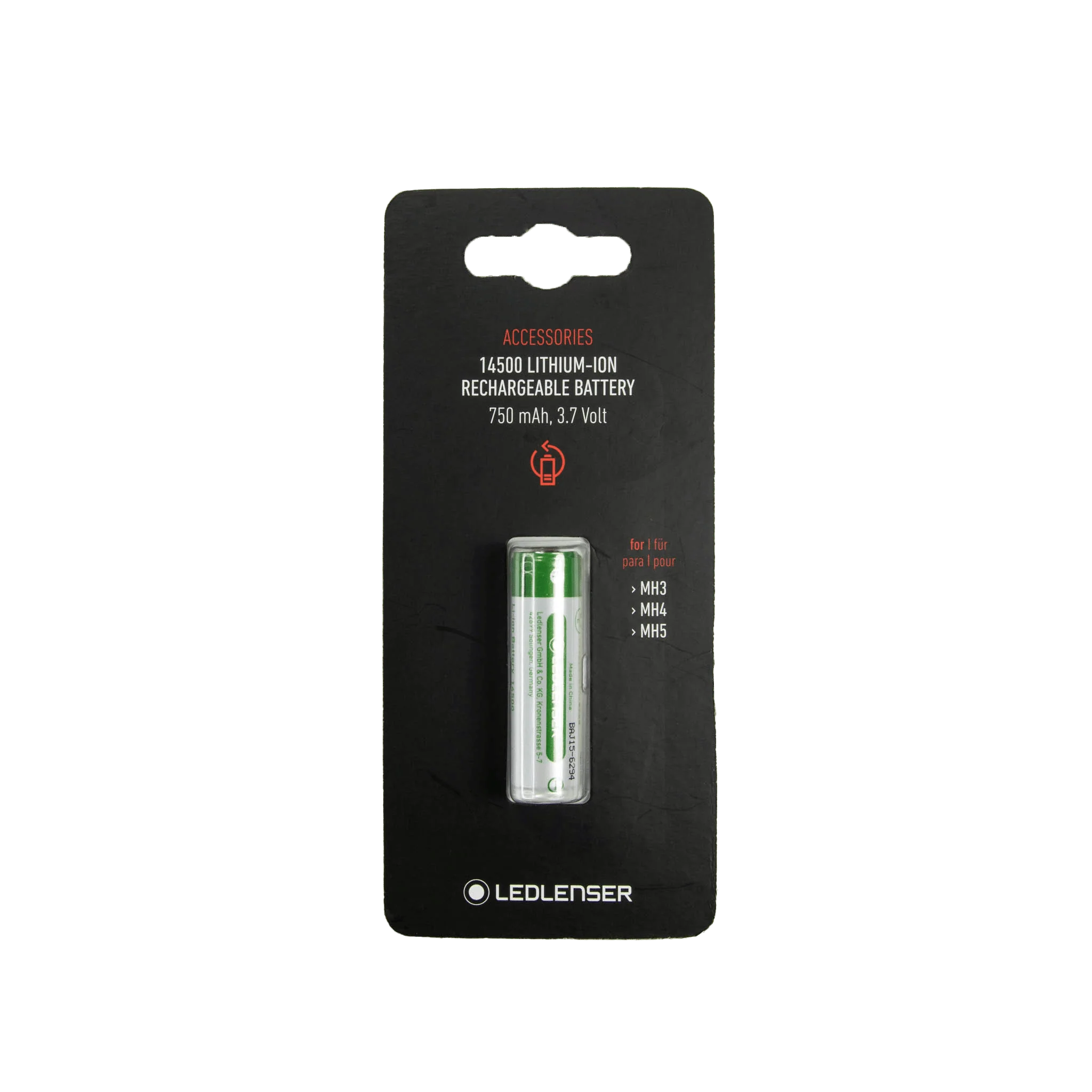 14500 Li-ion Rechargeable Battery | Suits iH5R, P5R Core, P5R Work, MH3, MH4, MH5, ML4, ML4 Warm Light Lights