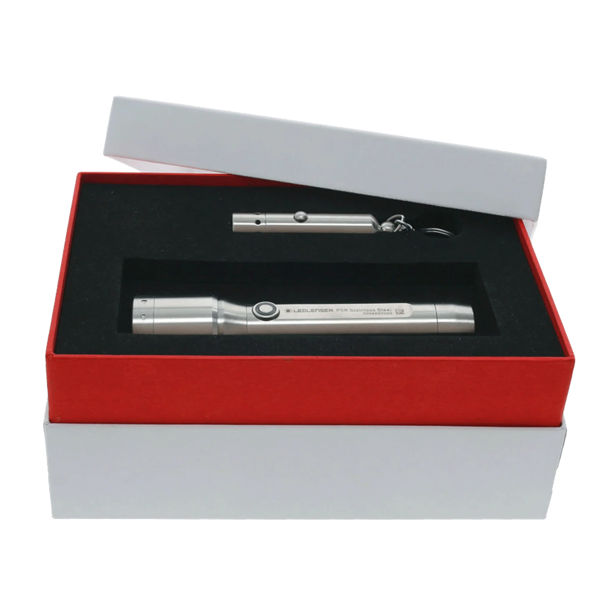 P7R Core Rechargeable Torch & V8 Keychain Light - Limited Stainless Steel Edition - Image 4