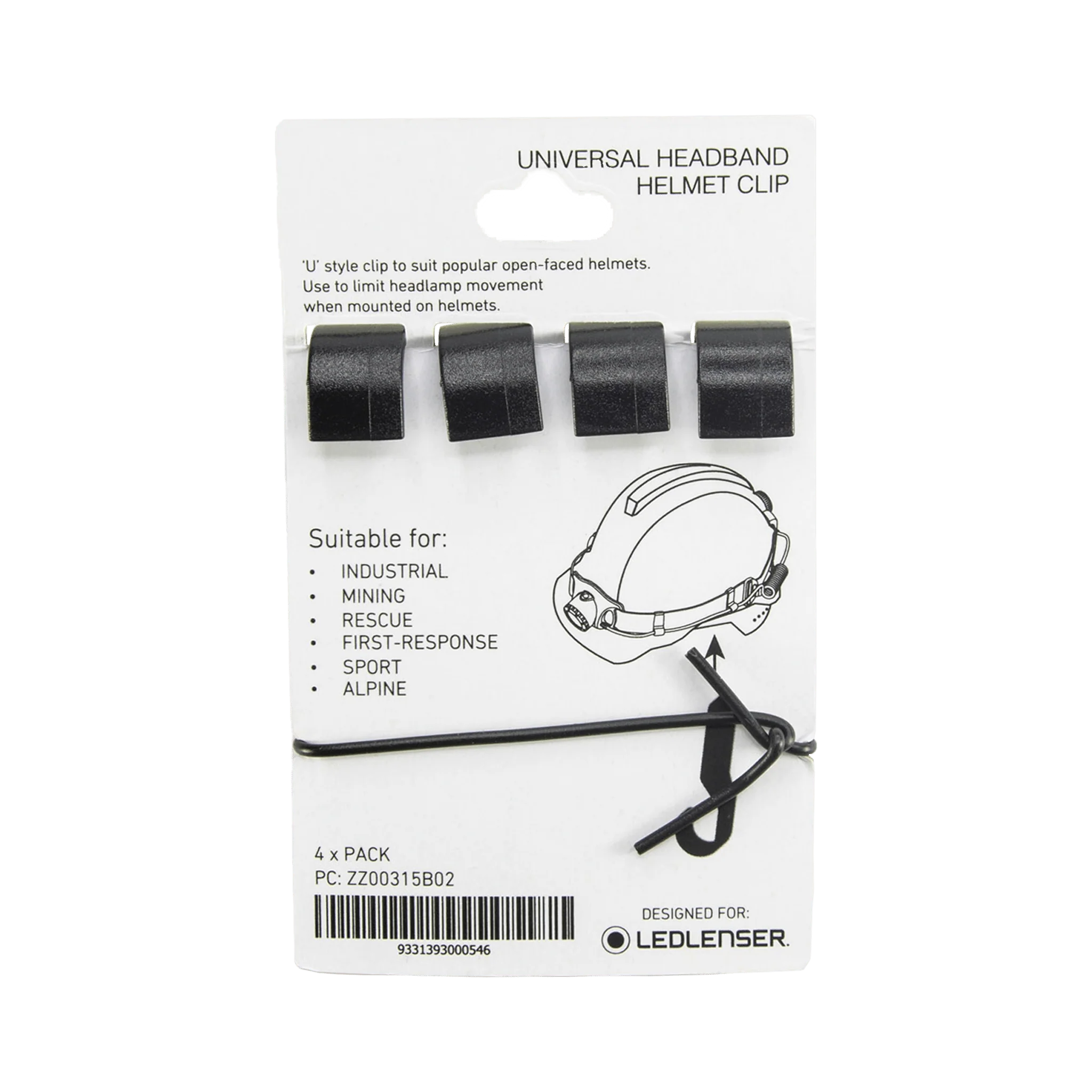 Universal Headlamp Headband Helmet Clip - 4 Pack - Image 7